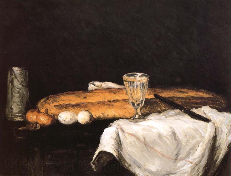 Paul Cezanne Still life egg bread